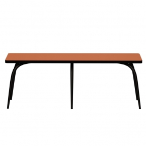 Banc Annie – Assise Stratifié Paprika - Pieds Noirs