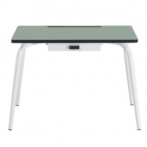Bureau d’écolier élémentaire Romy – uni Kaki Pieds Blancs