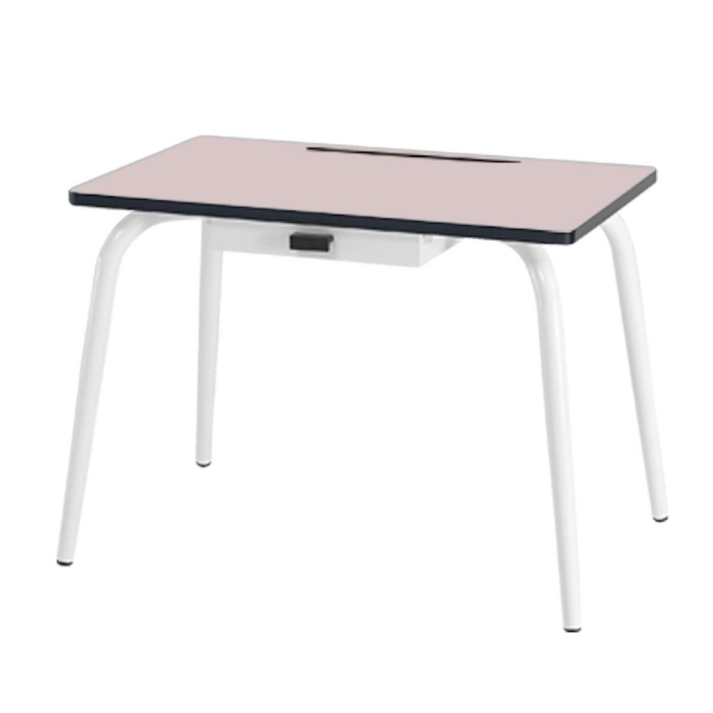 Bureau d’écolier Enfant Romy – uni Rose Poudré - Pieds Blancs