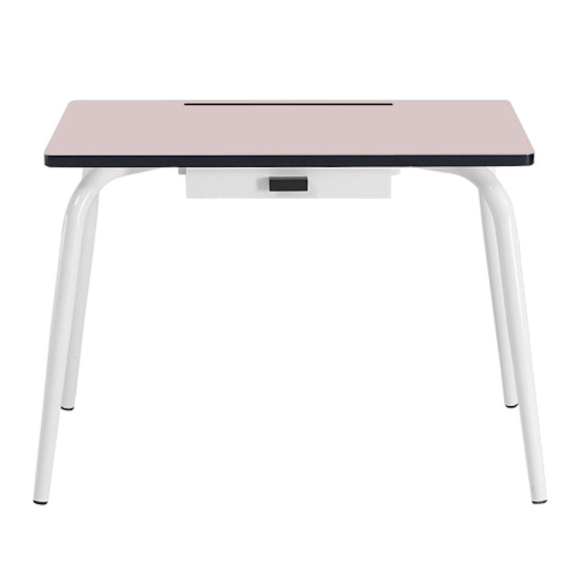 Bureau d’écolier Enfant Romy – uni Rose Poudré - Pieds Blancs