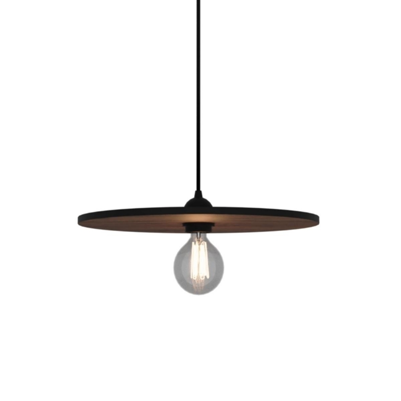Grande Suspension Mila – Stratifié Uni Bois Foncé