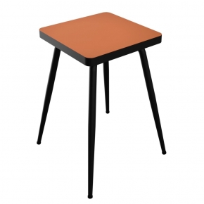 Tabouret Marcel 45 cm – Stratifié Uni Paprika - Pieds Noirs