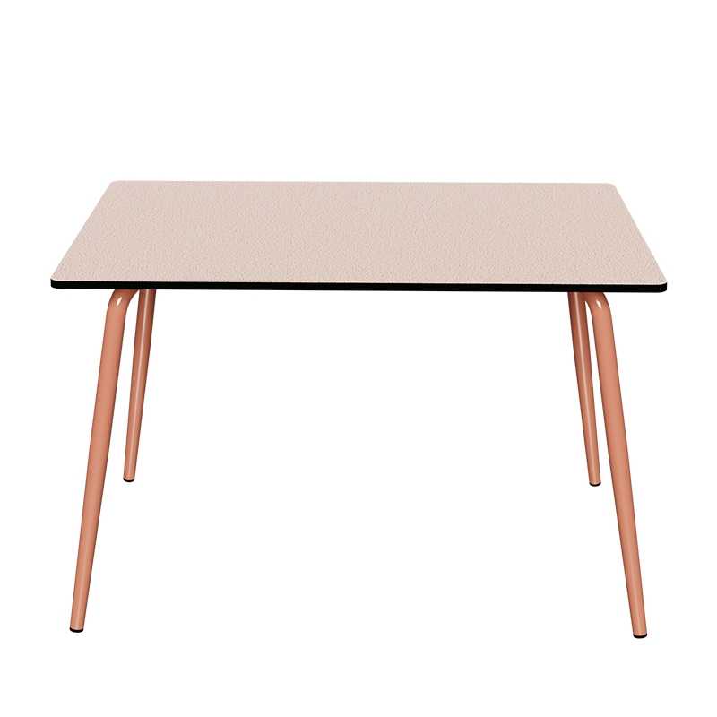 Table de jardin Sun – Uni Rose - Pieds Terracotta - 120x80