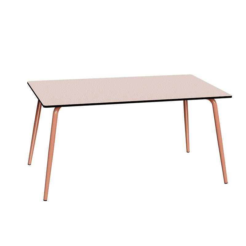 Table de Jardin Sun – Uni Rose - Pieds Terracotta – 160×90