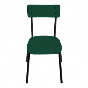 Chaise d’écolier Adulte Suzie – uni Vert Forêt Pieds Noirs