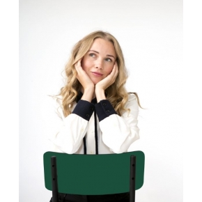 Chaise d’écolier Adulte Suzie – uni Vert Forêt Pieds Noirs