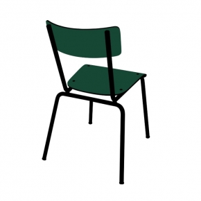 Chaise d’écolier Adulte Suzie – uni Vert Forêt Pieds Noirs