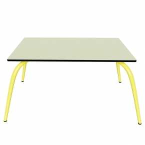 Table Basse Sun – Uni Menthe - Pieds Jaune Fluo