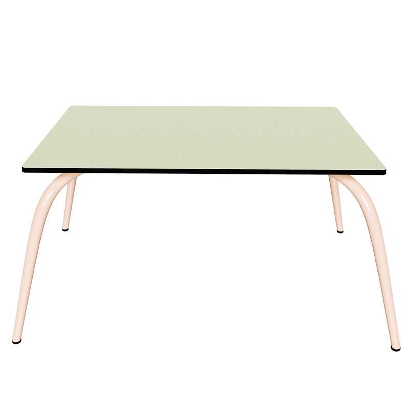 Table Basse Sun – Uni Menthe - Pieds Rose Poudré