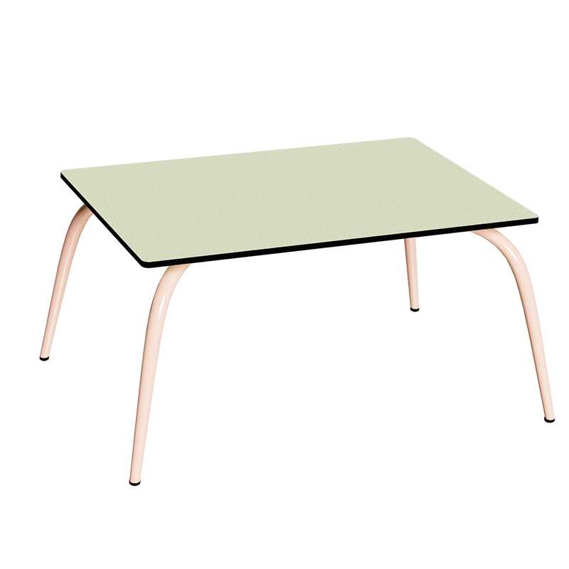 Table Basse Sun – Uni Menthe - Pieds Rose Poudré