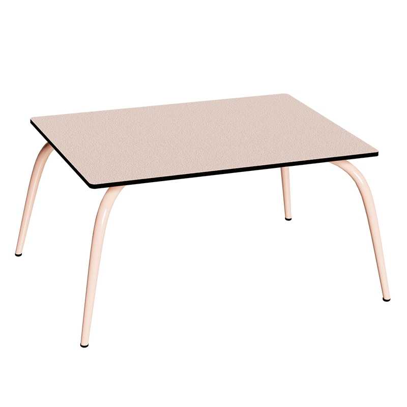 Table Basse Sun – Uni Rose Poudré - Pieds Rose Poudré