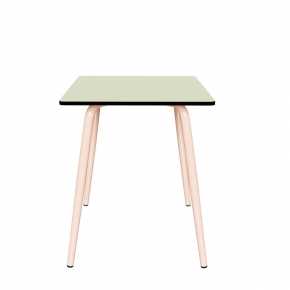 Table de jardin Sun – Uni Menthe - Pieds Rose Poudré - 65x65