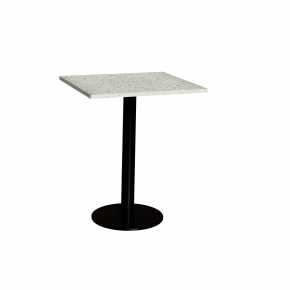 Table en Plastique Recyclé Vert - Pied Central Noir - 65x60