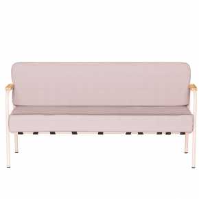 Canapé Barnabé – Dossier & Assise Velours côtelé Rose poudré - Pieds Rose poudré