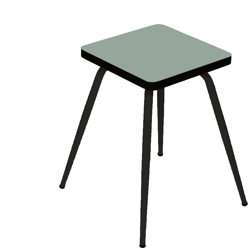 Tabouret Marcel 45 cm – uni Assise Kaki - Pieds Noirs