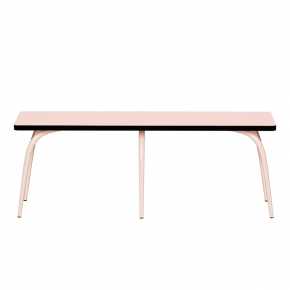 Banc Annie – Assise Stratifié Rose Poudré - Pieds Rose Poudré