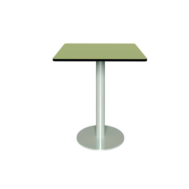 Table de jardin Sun – Uni Vert Tilleul - Pied central Menthe - 65x65