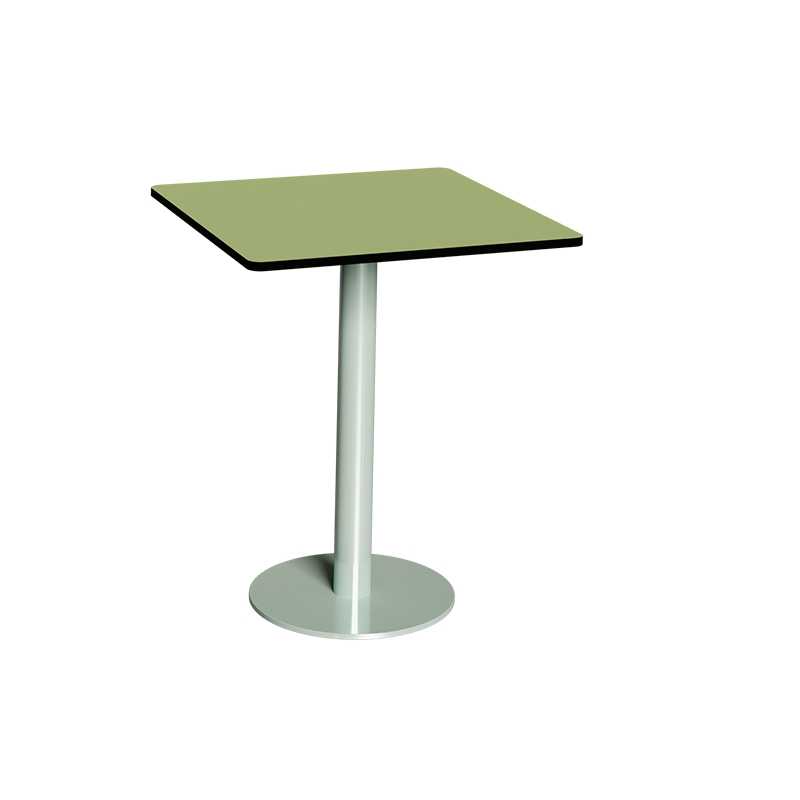 Table de jardin Sun – Uni Vert Tilleul - Pied central Menthe - 65x65