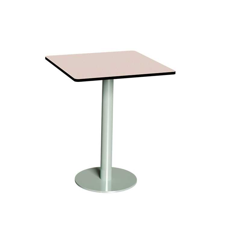 Table de jardin Sun – Uni Rose Poudré - Pied central Menthe - 65x65
