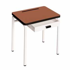 Bureau d’écolier enfant Régine – Uni Paprika - Pieds Blancs