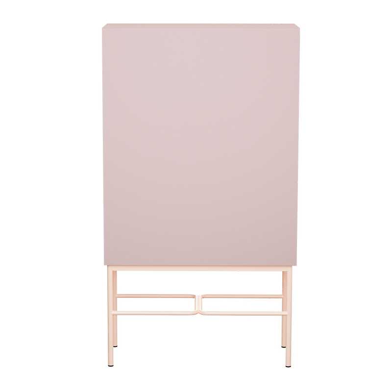 Cabinet de rangement Elienor - Grand modèle - Avocado/Rose Poudré - Pieds Rose Poudré