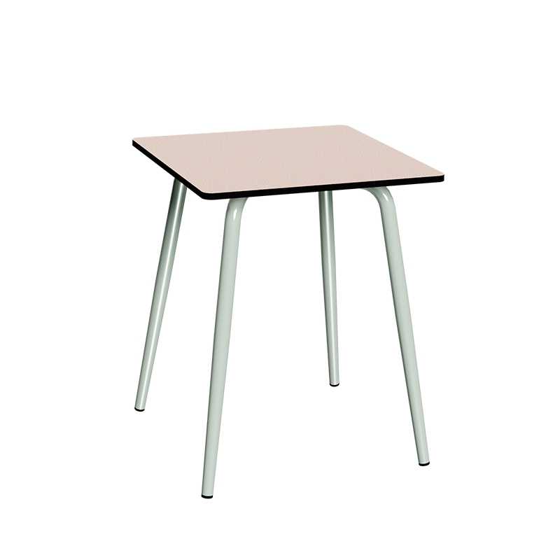 Table de jardin Sun – Uni Rose Poudré - Pieds Menthe - 65x65