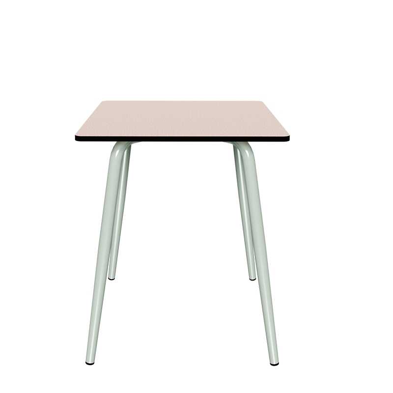 Table de jardin Sun – Uni Rose Poudré - Pieds Menthe - 65x65