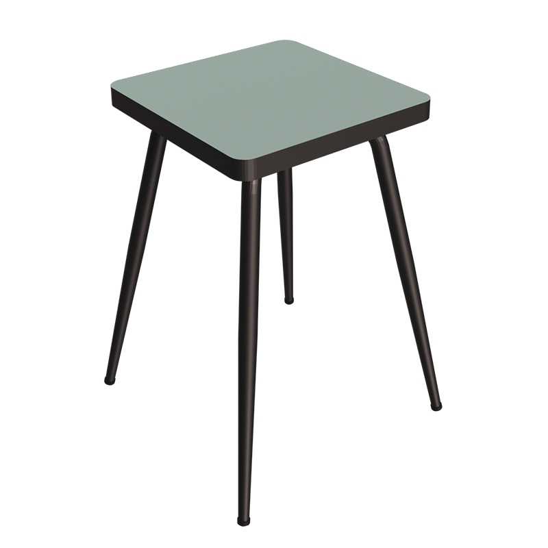 Tabouret Marcel 45 cm – Stratifié Uni Kaki - Pieds Noirs