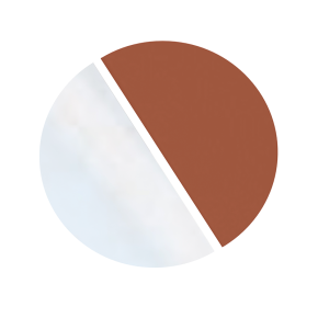 Miroir en demi-lune Sidonie, Stratifié Paprika - ø 80cm