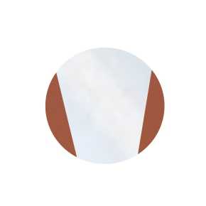 Miroir rond Suzanne, Stratifié Paprika - ø 60cm