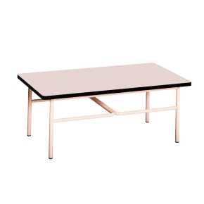 Table basse Elienor 110x60 - uni Rose Poudré - Pieds Rose Poudré