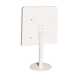 Table rabattable Albertine - Stratifié Bois Foncé - Pied Blanc