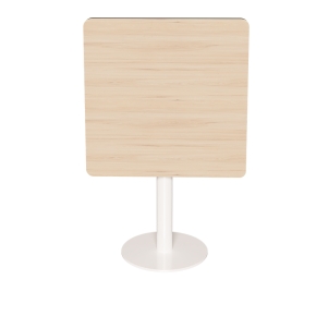 Table rabattable Albertine - Stratifié Bois Clair - Pied Blanc