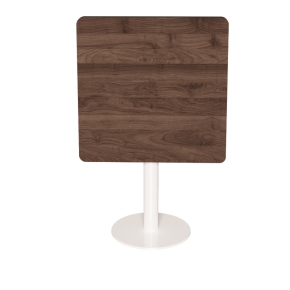 Table rabattable Albertine - Stratifié Bois Foncé - Pied Blanc