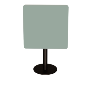 Table rabattable Albertine - Stratifié Uni Kaki - Pied Noir