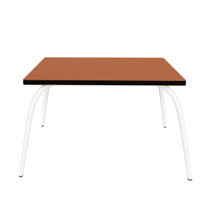 Table de jeux enfants Gaby - uni Paprika - Pieds Blancs