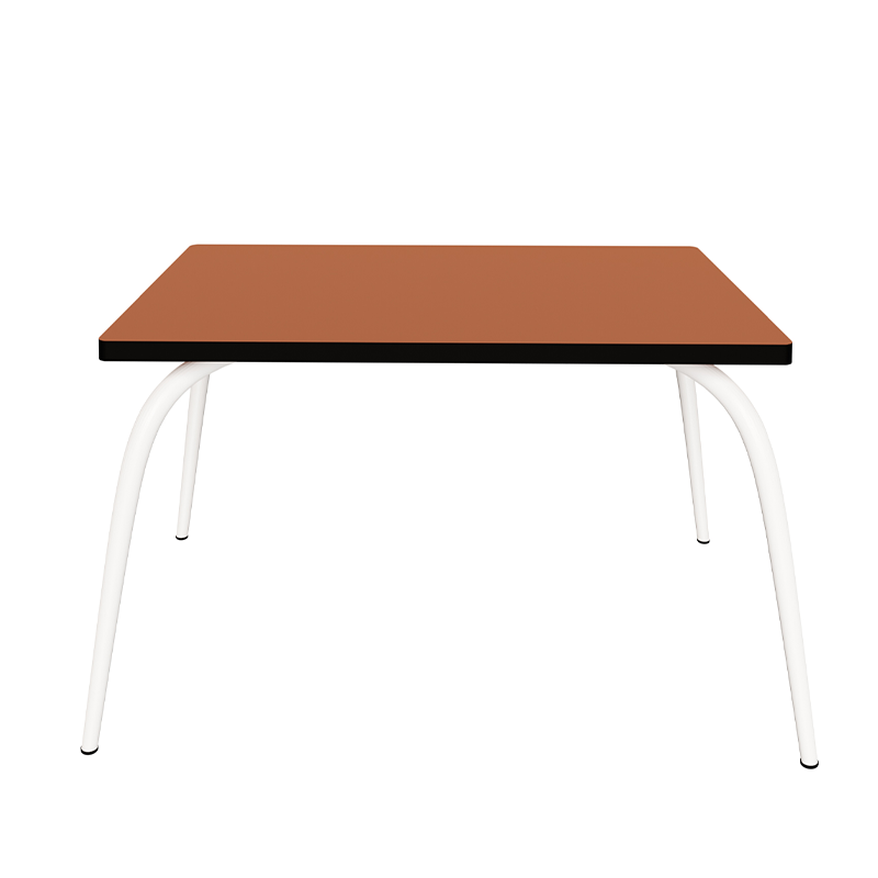 Table de jeux enfants Gaby - uni Paprika - Pieds Blancs