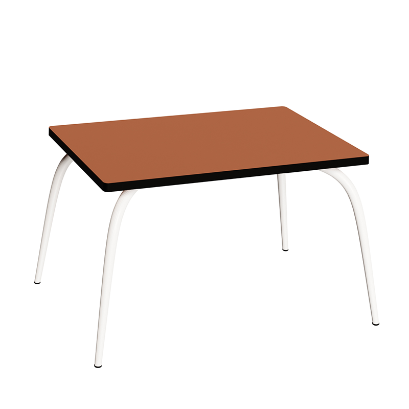 Table de jeux enfants Gaby - uni Paprika - Pieds Blancs