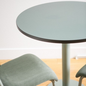 Chaise d’écolier Adulte Suzie bi-matière Dossier Kaki & Assise Velours côtelé Vert Forêt - Pieds Kaki