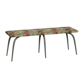 Banc Annie – Assise Tissu Bloom - Pieds Kaki