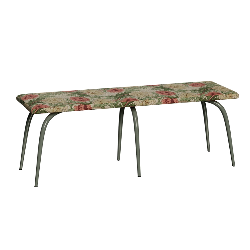 Banc Annie – Assise Tissu Bloom - Pieds Kaki