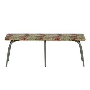 Banc Annie – Assise Tissu Bloom - Pieds Kaki