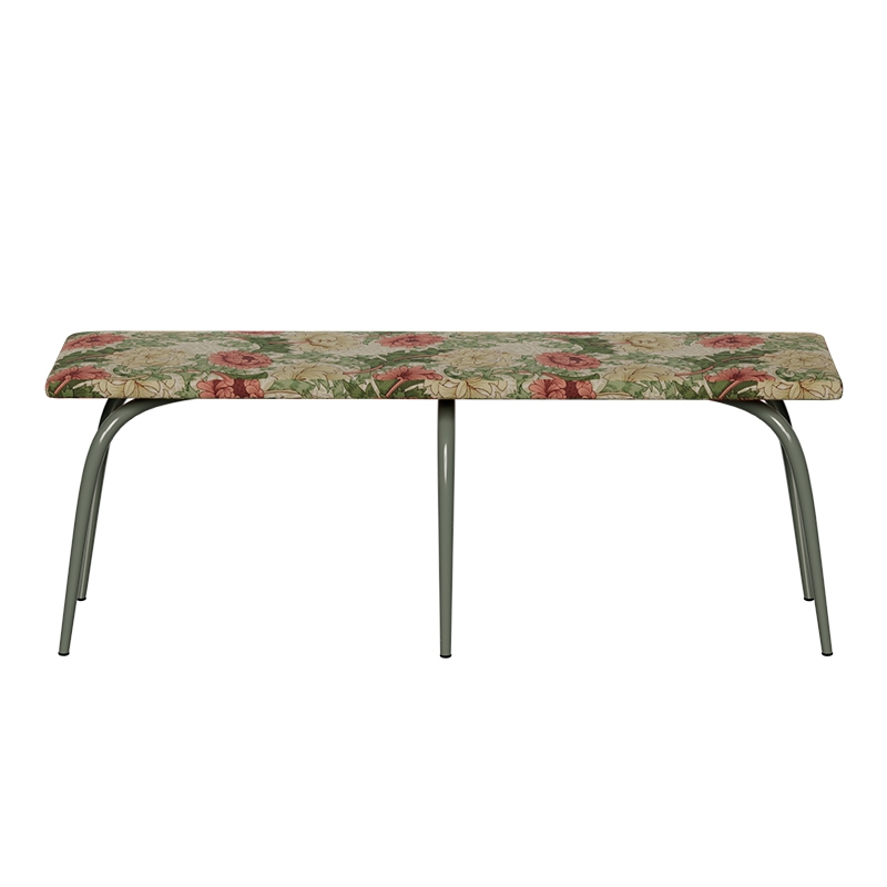 Banc Annie – Assise Tissu Bloom - Pieds Kaki