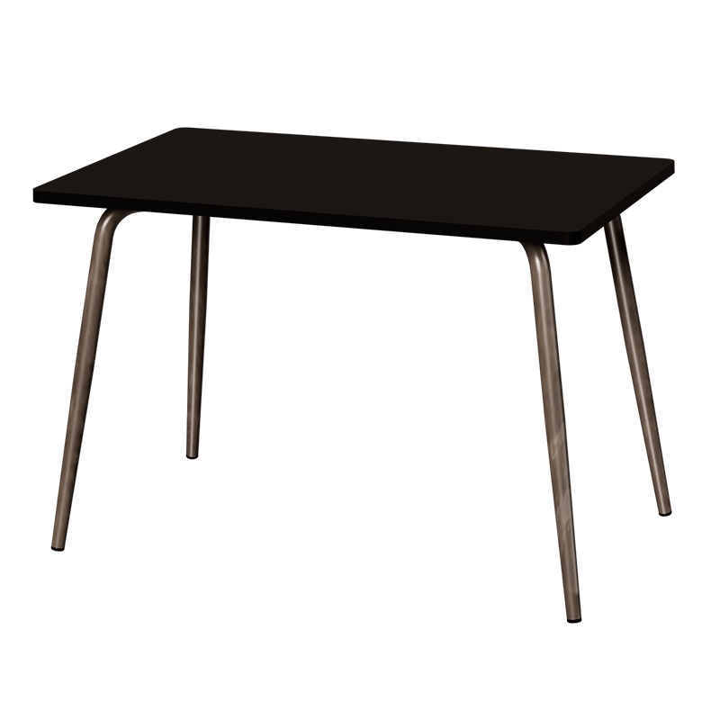 Table Retro Véra 120×70 – uni Noir Pieds Bruts