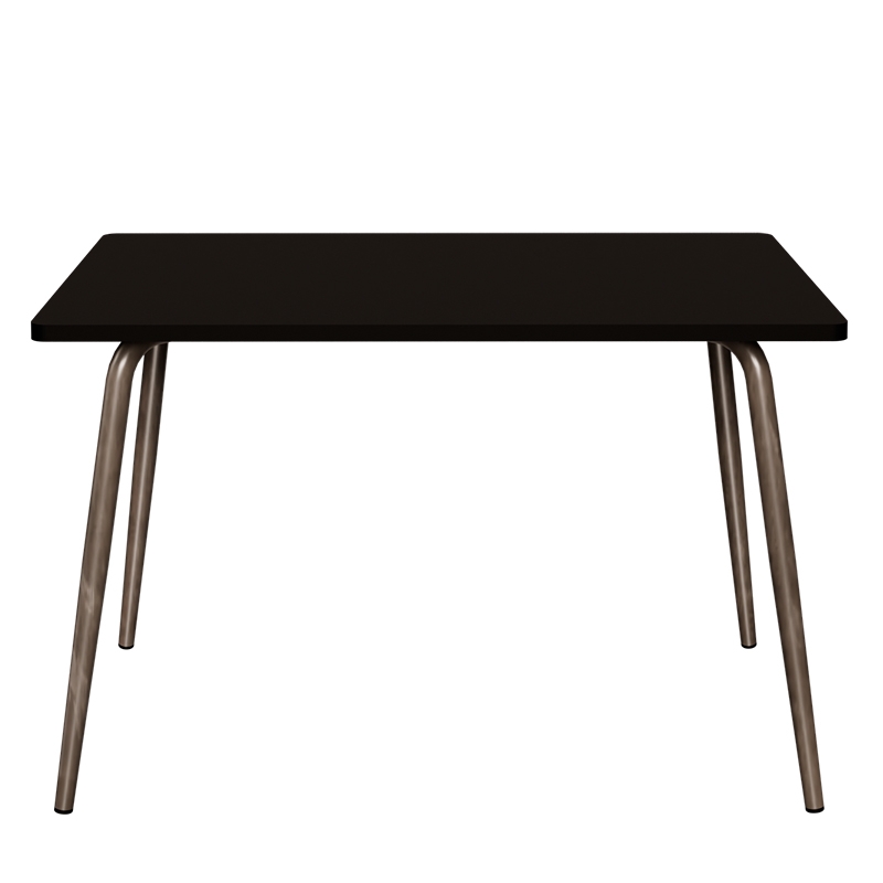 Table Retro Véra 120×70 – uni Noir Pieds Bruts