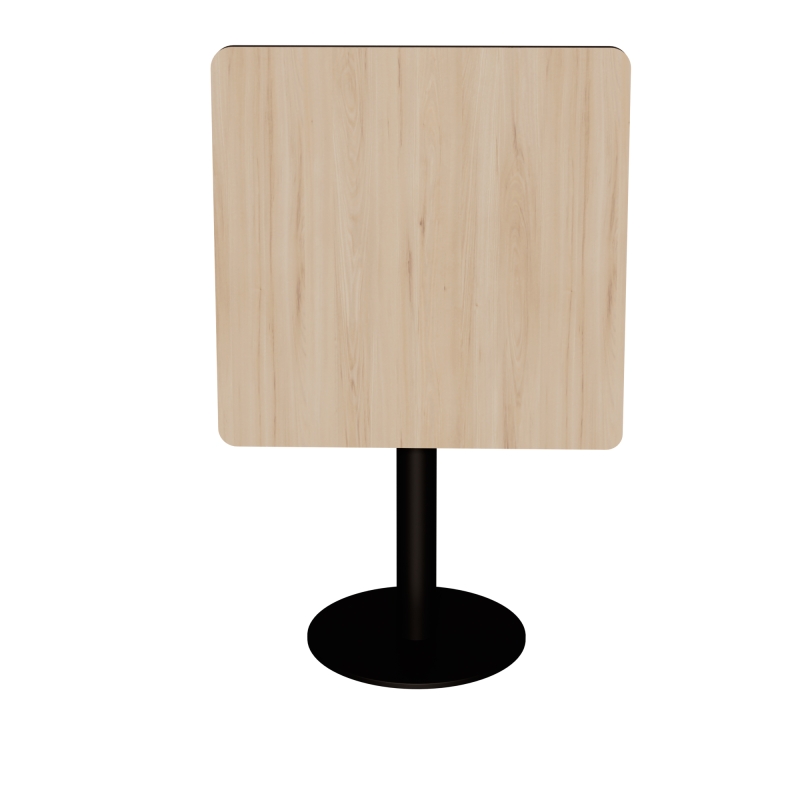 Table rabattable Albertine - Stratifié Imprimé Bois Clair - Pied Noir