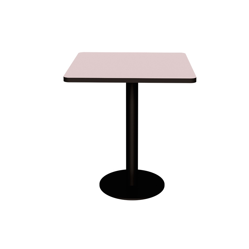 Table rabattable Albertine - Stratifié Uni Rose Poudré - Pied Noir