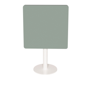 Table rabattable Albertine - Stratifié Uni Kaki - Pied Blanc