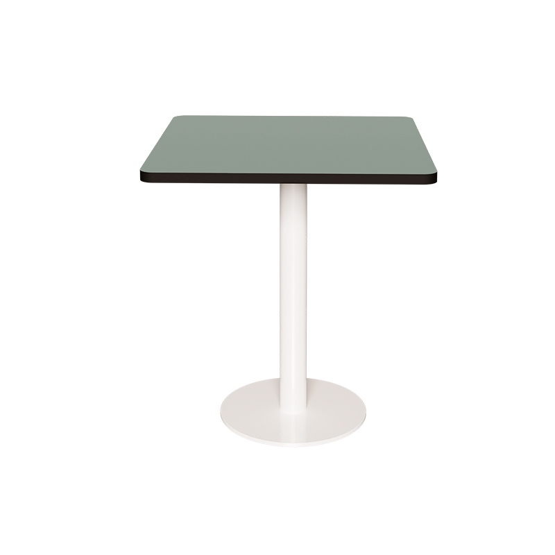 Table rabattable Albertine - Stratifié Uni Kaki - Pied Blanc