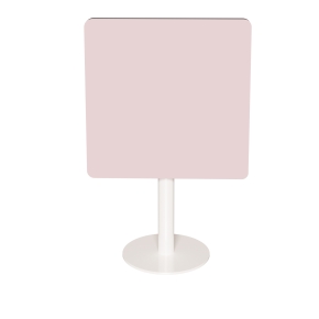Table rabattable Albertine - Stratifié Uni Rose Poudré - Pied Blanc